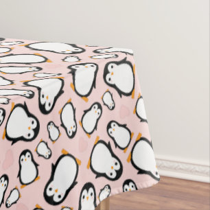 Niedliche Penguin Baby Dusche Blue Boy Tischdecke