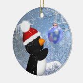 Niedliche Penguin-Baum-Verzierung - Keramikornament (Links)