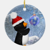 Niedliche Penguin-Baum-Verzierung - Keramikornament (Hinten)