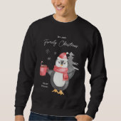 Niedliche Penguin Familie passt Weihnachts-Vater Sweatshirt (Vorderseite)