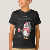 Niedliche Penguin-Familie passt Weihnachtsbruder T-Shirt (Vorderseite)