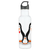 Niedliche Penguin-Familien-Flasche Edelstahlflasche (Vorderseite)
