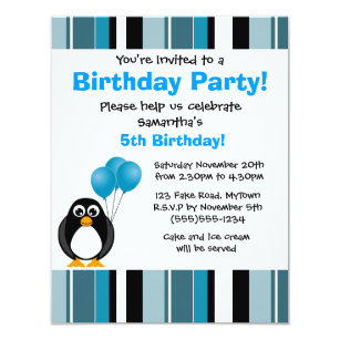 „It’s A Girl!“ Babyparty Einladungen – 20 Karten + Umschläge, 10,8 X 15,2 Cm, Flach, Mit Pinguin-Motiv