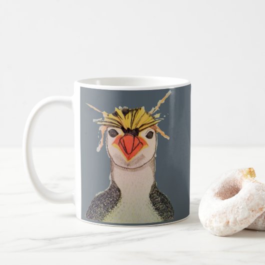 Niedliche Penguin-Gesichts-Tasse Kaffeetasse (Mit Donut)