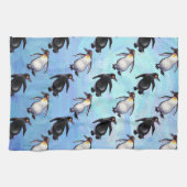 Niedliche Penguin-Kopf-und Schwanz-Muster Handtuch (Horizontal)