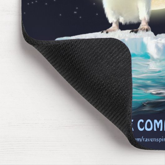 Niedliche PENGUIN & MOON Spaß Motivierend Mousepad (Ecke)