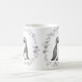 Niedliche Penguin-Paare vervollkommnen Kaffeetasse (Mittel)