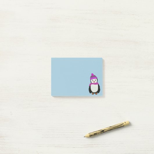 Niedliche Penguin Posten-it® Anmerkungen Post-it Klebezettel (Auf Schreibtisch)