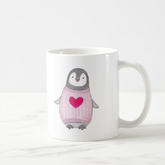 Niedliche Penguin-Tassepersonalisierte Kaffeetasse (Rechts)