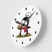 Niedliche Penguin-Wand-Uhr Runde Wanduhr (Winkel)
