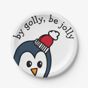 Niedliche Penguin Weihnachten Party Teller