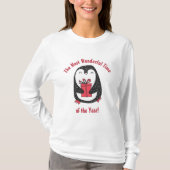 Niedliche Penguin Weihnachtsgeschenk T-Shirt (Vorderseite)
