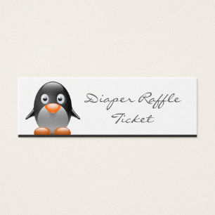 Niedliche Penguin-Windelraffle-Karte - dünne Kart