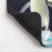Niedliche Penguin & Wintermond Weihnachtsmousepad Mousepad (Ecke)