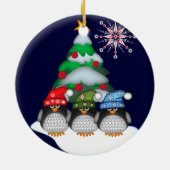 Niedliche Penguins, Baum und Keramikornament (Hinten)