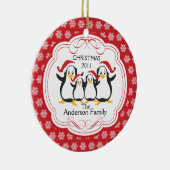 Niedliche Penguins-Familie Verzierung der Keramik Ornament (Rechts)