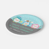 Niedliche Penguins-frohe Pappteller (Schrägansicht)