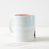 Niedliche Penguins-Tasse Zweifarbige Tasse (Vorderseite Links)