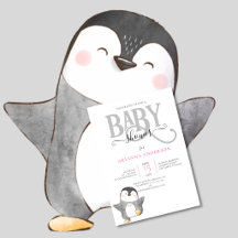 NIEDLICHE PENQUIN GENDER NEUTRAL BABY SHOWER EINLA