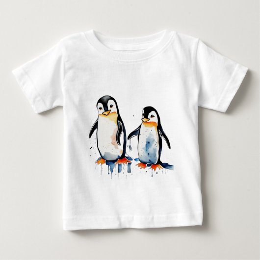 Niedliche Penquins Baby T-shirt (Vorderseite)