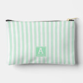 Niedliche Peppermint-Grünstreifen Mit Monogramm An Zubehörtasche (Rückseite)