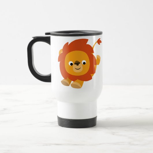 Niedliche Perky Cartoon Lion Tasse (Links)