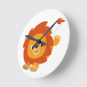 Niedliche Perky-Cartoon-Lötwand Runde Wanduhr (Winkel)