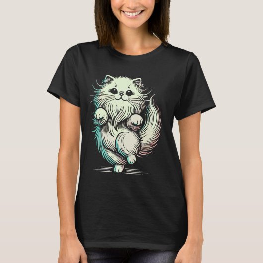 Niedliche persische Katze T-Shirt (Vorderseite)