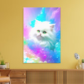 Niedliche persische Kitten Girl's Wall Art Wrapped Leinwanddruck (Insitu (Wohnzimmer))