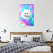 Niedliche persische Kitten Girl's Wall Art Wrapped Leinwanddruck (Insitu (Schlafzimmer))