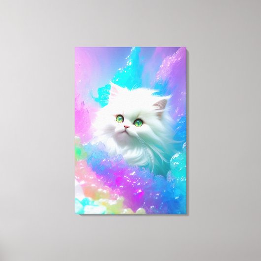 Niedliche persische Kitten Girl's Wall Art Wrapped Leinwanddruck (Vorderseite)