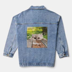 Niedliche Persische Peeking-Katze Jeansjacke