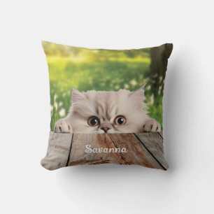 Niedliche Persische Peeking-Katze Kissen