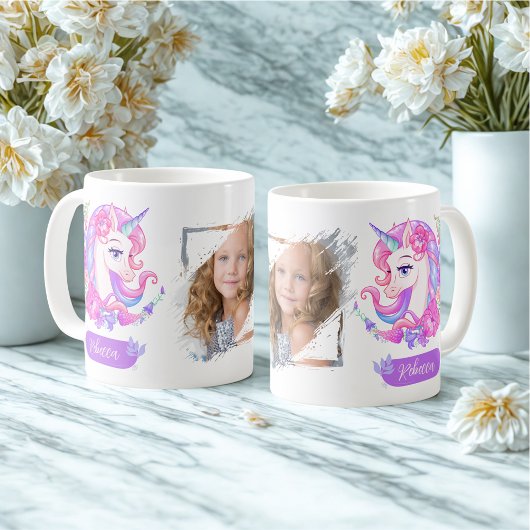 Niedliche personalisieren Geschenkidee Unicorn Fot Kaffeetasse