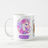 Niedliche personalisieren Geschenkidee Unicorn Fot Kaffeetasse (Links)