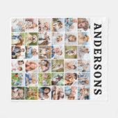 Niedliche Personalisiert 36 Fotos Collage Geburtst Fleecedecke (Vorderseite (Horizontal))