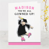 Niedliche Personalisierte Abschluss-Karte Karte (Gelbe Blume)