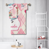Niedliche Personalisierte Alice im Wunderland Badhandtuch Set