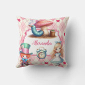 Niedliche Personalisierte Alice im Wunderland Kissen (Rückseite)