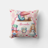 Niedliche Personalisierte Alice im Wunderland Kissen (Vorderseite)