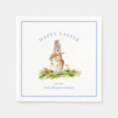 Niedliche Personalisierte Aquarellfarben Ostersonn Serviette (Vorderseite)