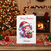 Niedliche Personalisierte Axolotwein-Farbseite Karte