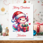 Niedliche Personalisierte Axolotwein-Farbseite Karte