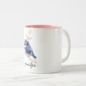 Niedliche Personalisierte Baby Blue Jay Bird Tasse (VorderseiteRechts)