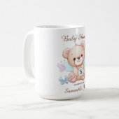 Niedliche Personalisierte Baby Dusche Tasse (Vorderseite Links)