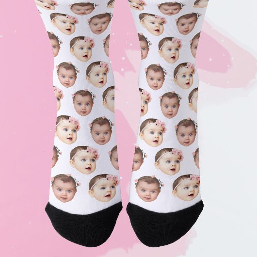 Niedliche Personalisierte Baby Kinder sind 2 Fotos Socken