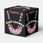 Niedliche Personalisierte Babydusche Geschenkschachtel (Rückseite)