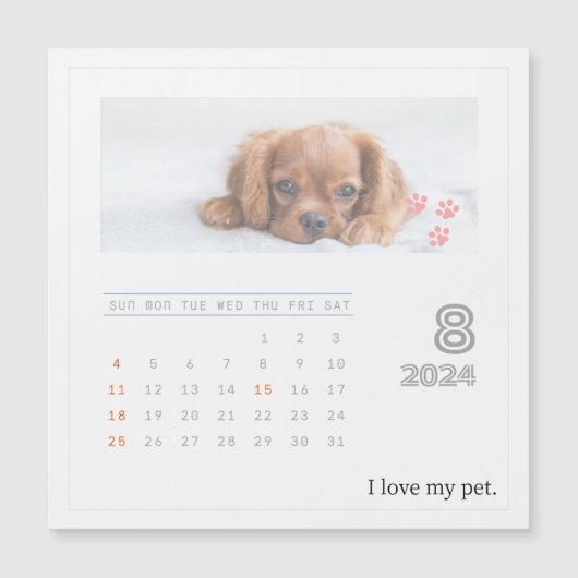 Niedliche Personalisierte Begleiter Liebhaber des  Magnetkarte (Vorderseite)