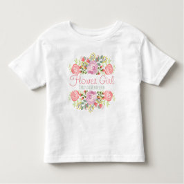 Niedliche personalisierte Blume Kleinkind T-shirt