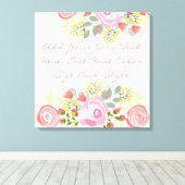 Niedliche personalisierte Blüte Leinwanddruck (Insitu (Holzboden))